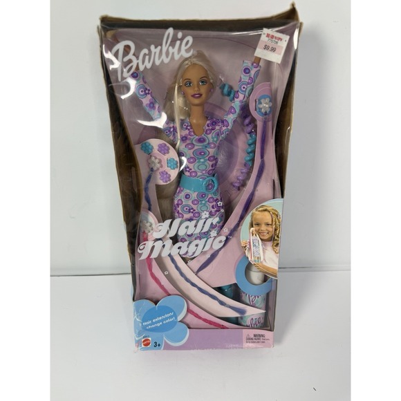 Mattel Other - 2002 Hair Magic Barbie Doll BOX DAMAGED Hair Extensions Color Changing Vintage‎